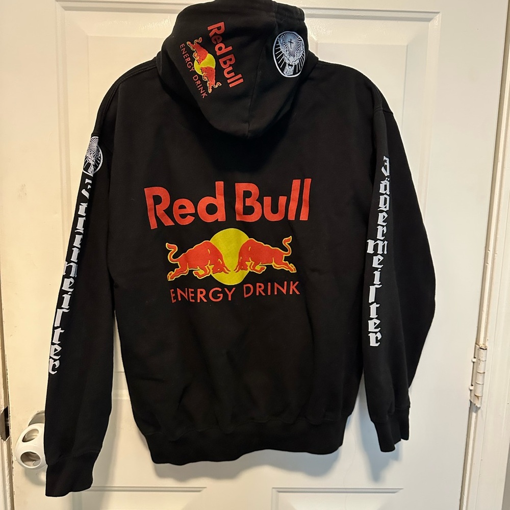Woman’s S Jagermeister Black Pullover Hoodie with Orange Accents - Picture 7 of 8